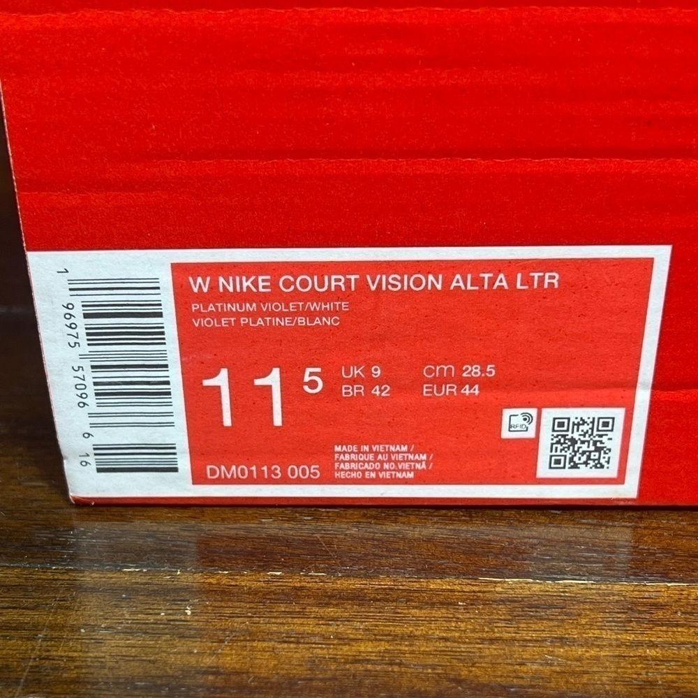 Nike W Court Vision Alta LTR [DM0113-005] Women Sz 11.5 Platinum Violet - Picture 6 of 6